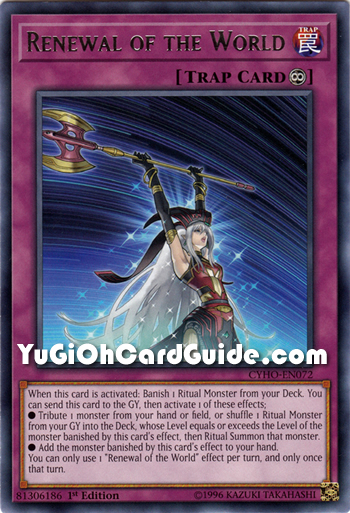 Yu-Gi-Oh Card: Renewal of the World