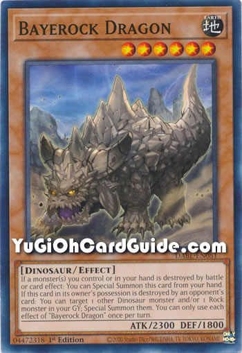 Yu-Gi-Oh Card: Bayerock Dragon