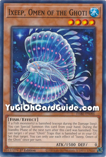 Yu-Gi-Oh Card: Ixeep, Omen of the Ghoti