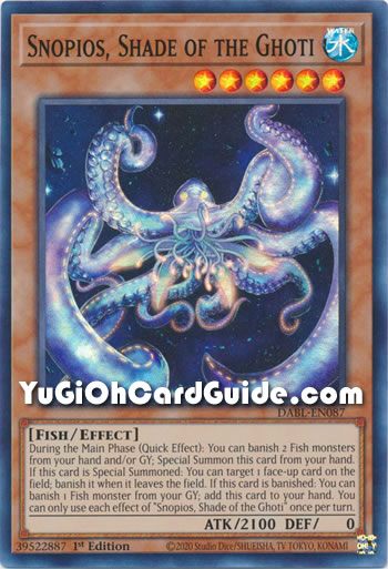 Yu-Gi-Oh Card: Snopios, Shade of the Ghoti