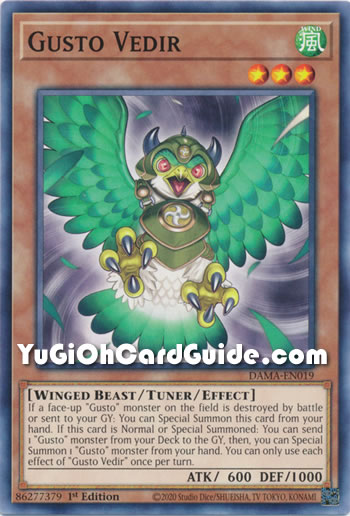 Yu-Gi-Oh Card: Gusto Vedir