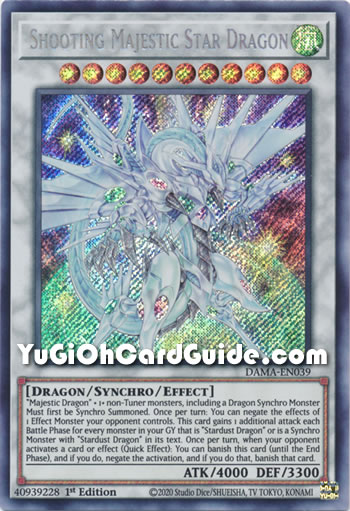Yu-Gi-Oh Card: Shooting Majestic Star Dragon