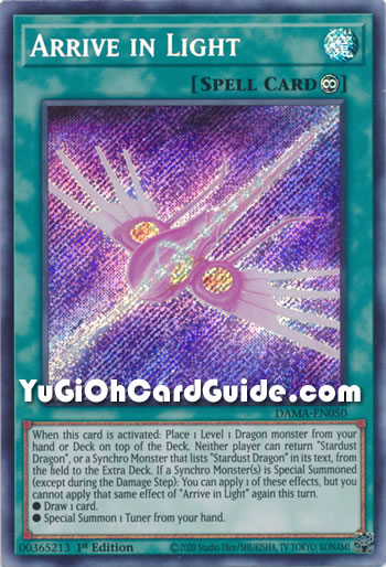 Yu-Gi-Oh Card: Arrive in Light