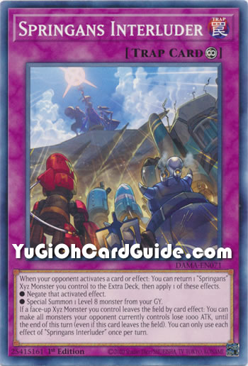 Yu-Gi-Oh Card: Springans Interluder