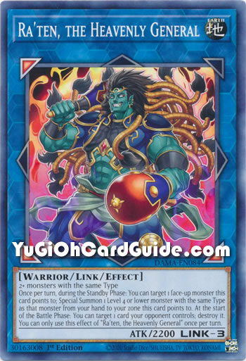 Yu-Gi-Oh Card: Ra'ten, the Heavenly General