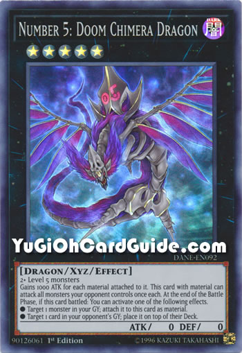 Yu-Gi-Oh Card: Number 5: Doom Chimera Dragon
