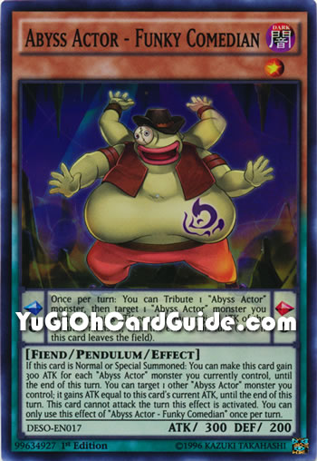 Yu-Gi-Oh Card: Abyss Actor - Funky Comedian