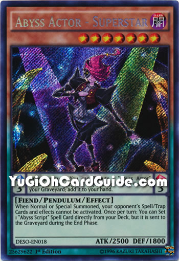 Yu-Gi-Oh Card: Abyss Actor - Superstar