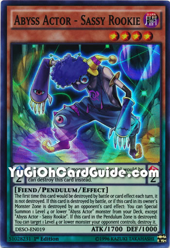 Yu-Gi-Oh Card: Abyss Actor - Sassy Rookie
