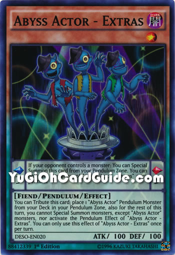Yu-Gi-Oh Card: Abyss Actor - Extras