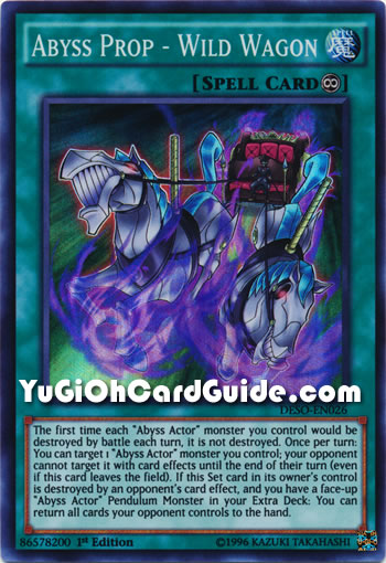 Yu-Gi-Oh Card: Abyss Prop - Wild Wagon