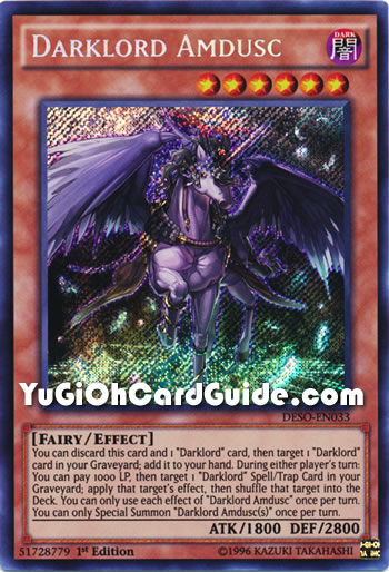 Yu-Gi-Oh Card: Darklord Amdusc
