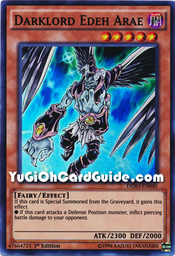 Yu-Gi-Oh Card: Darklord Edeh Arae