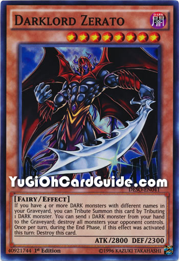 Yu-Gi-Oh Card: Darklord Zerato