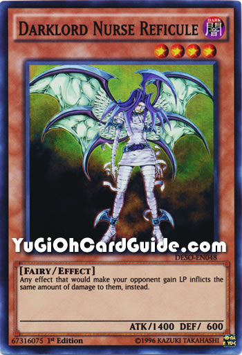 Yu-Gi-Oh Card: Darklord Nurse Reficule