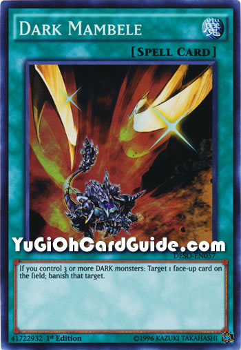 Yu-Gi-Oh Card: Dark Mambele