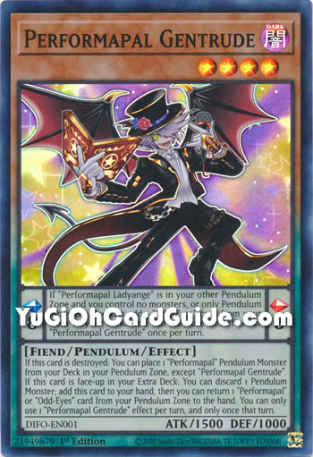 Yu-Gi-Oh Card: Performapal Gentrude