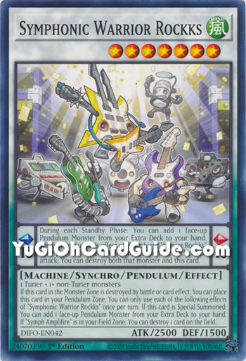Yu-Gi-Oh Card: Symphonic Warrior Rockks