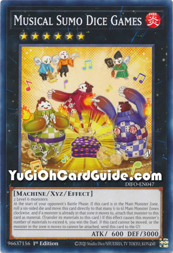 Yu-Gi-Oh Card: Musical Sumo Dice Games