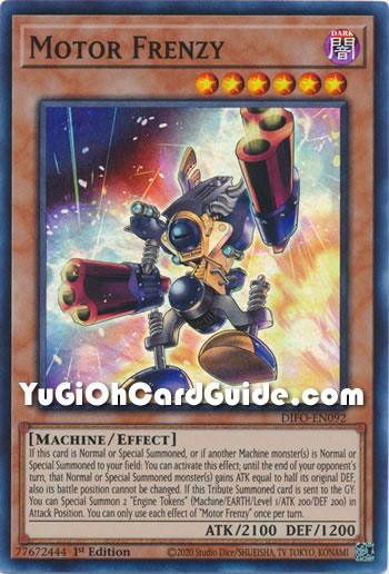 Yu-Gi-Oh Card: Motor Frenzy