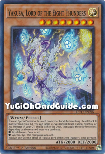 Yu-Gi-Oh Card: Yakusa, Lord of the Eight Thunders