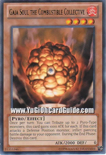 Yu-Gi-Oh Card: Gaia Soul the Combustible Collective