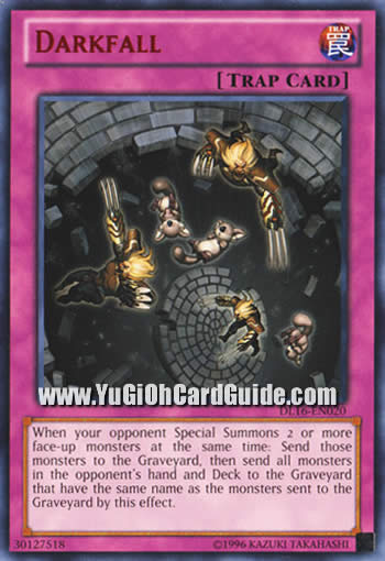 Yu-Gi-Oh Card: Darkfall (F.K.A Dark Trap Hole)