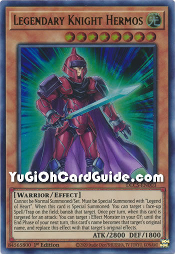 Yu-Gi-Oh Card: Legendary Knight Hermos