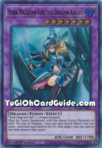 Yu-Gi-Oh Card: Dark Magician Girl the Dragon Knight