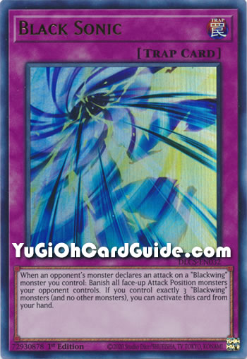 Yu-Gi-Oh Card: Black Sonic