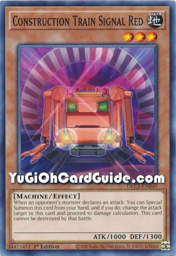 Yu-Gi-Oh Card: Construction Train Signal Red