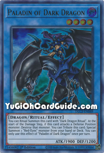 Yu-Gi-Oh Card: Paladin of Dark Dragon