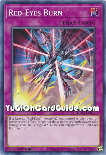 Yu-Gi-Oh Card: Red-Eyes Burn