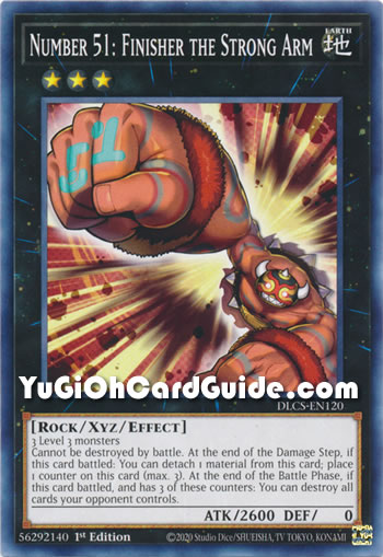 Yu-Gi-Oh Card: Number 51: Finisher the Strong Arm