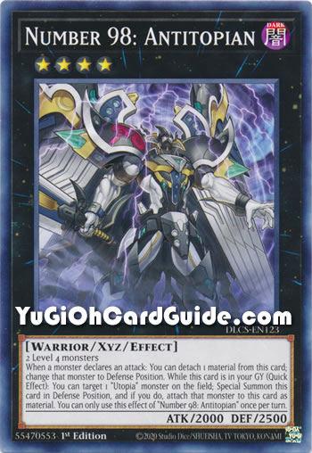 Yu-Gi-Oh Card: Number 98: Antitopian