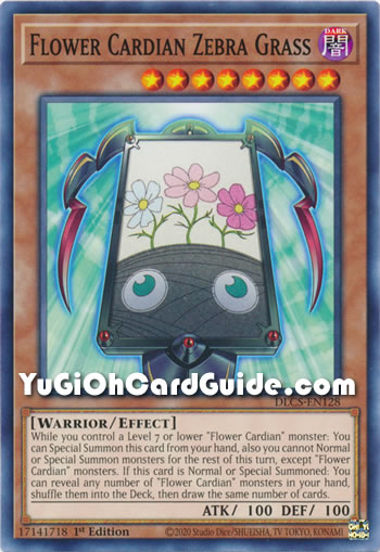 Yu-Gi-Oh Card: Flower Cardian Zebra Grass