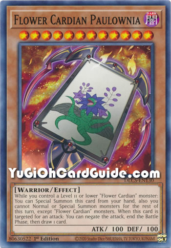 Yu-Gi-Oh Card: Flower Cardian Paulownia