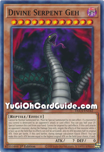 Yu-Gi-Oh Card: Divine Serpent Geh