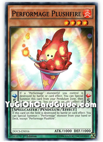 Yu-Gi-Oh Card: Performage Plushfire