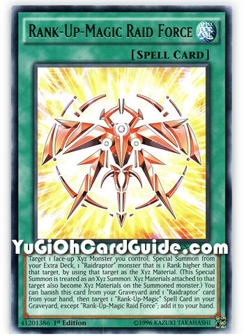 Yu-Gi-Oh Card: Rank-Up-Magic Raid Force