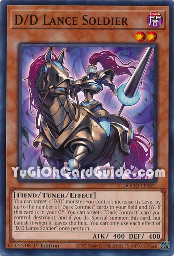 Yu-Gi-Oh Card: D/D Lance Soldier