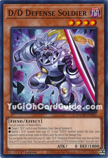 Yu-Gi-Oh Card: D/D Defense Soldier