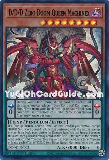 Yu-Gi-Oh Card: D/D/D Zero Doom Queen Machinex