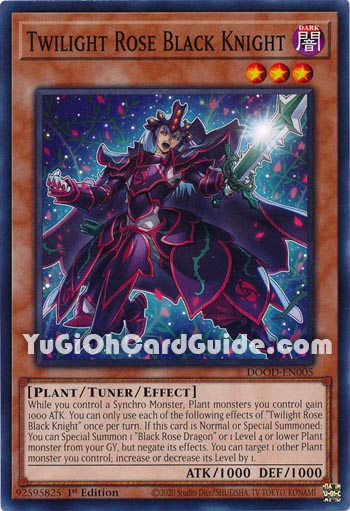 Yu-Gi-Oh Card: Twilight Rose Black Knight