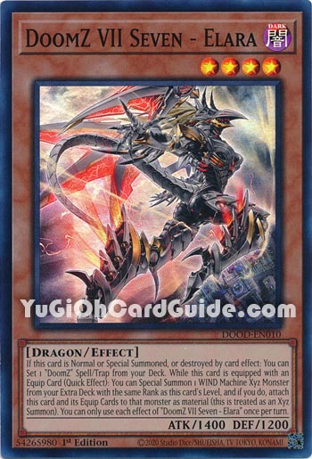 Yu-Gi-Oh Card: DoomZ VII Seven - Elara