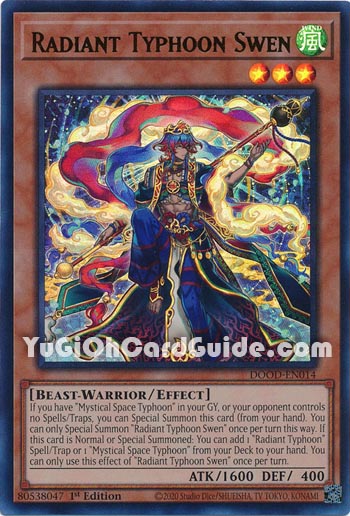 Yu-Gi-Oh Card: Radiant Typhoon Swen