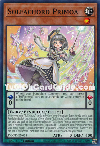 Yu-Gi-Oh Card: Solfachord Primoa