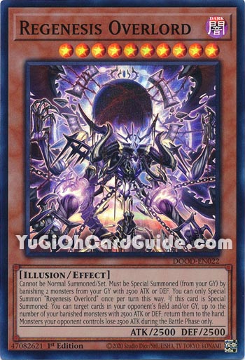 Yu-Gi-Oh Card: Regenesis Overlord