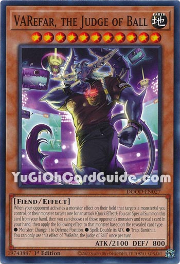Yu-Gi-Oh Card: VARefar, the Judge of Ball