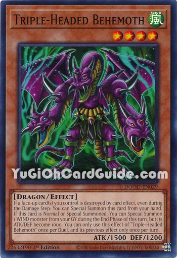 Yu-Gi-Oh Card: Triple-Headed Behemoth